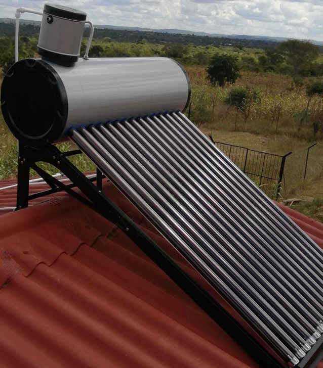 Solar geyser, energy-efficient water heater-installed-in-gutu-zimbabwe
